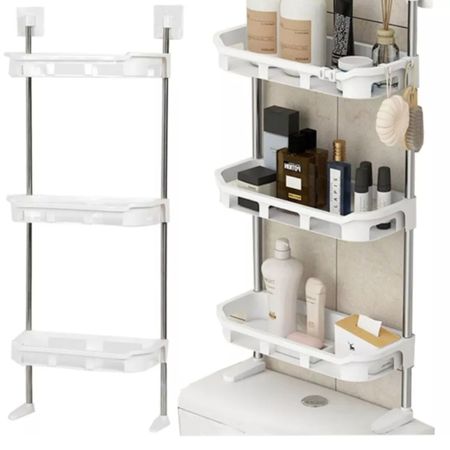 Estante Rack Organizador de Baño 3 Niveles Blanco