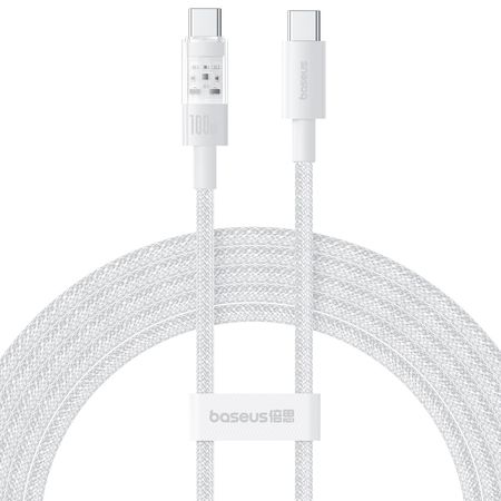 Cable Carga Rápida USB-C a USB-C, Baseus, PD 100w, 2M, PC Nylon