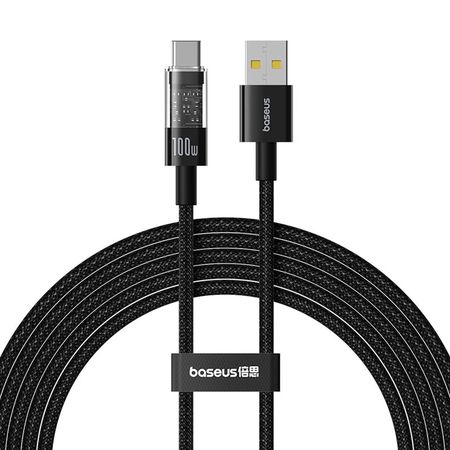 Cable Carga Rápida, USB-A a USB-C, Baseus, 2 Metros, Negro