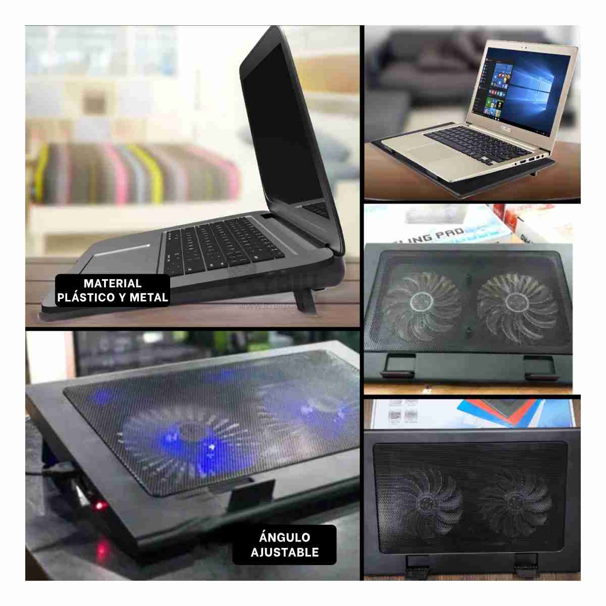 Cooler para Laptop A8 Cooling Pad en Color Negro