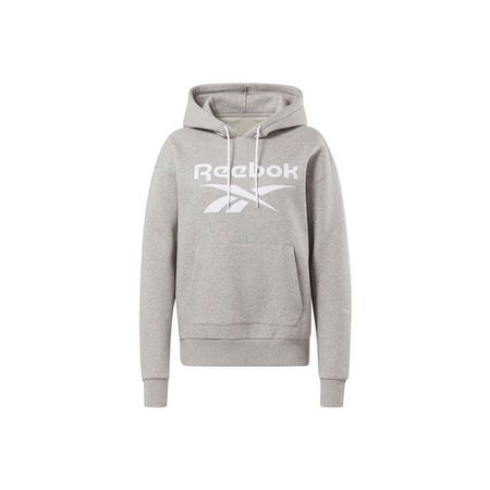 Polera Tipo Hoodie Reebok Identity Big Logo Fleece GS9391 Plomo Talla M