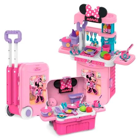 Juguete Set de Cocina y Maleta Minnie 3 en 1