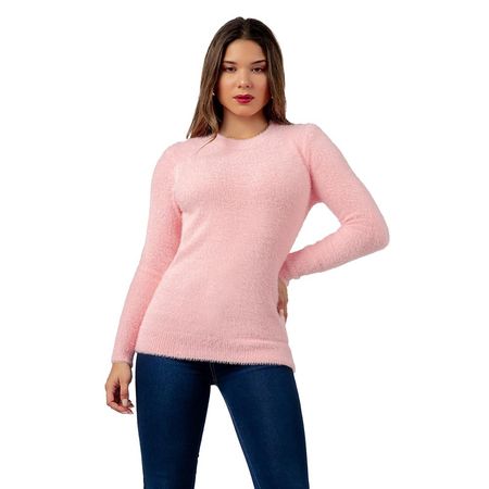 Polera Básico y Suave de Angora Color Palo Rosa S