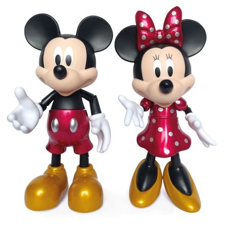 Set de Figuras Articulables  Mickey Mouse y Minnie Mouse