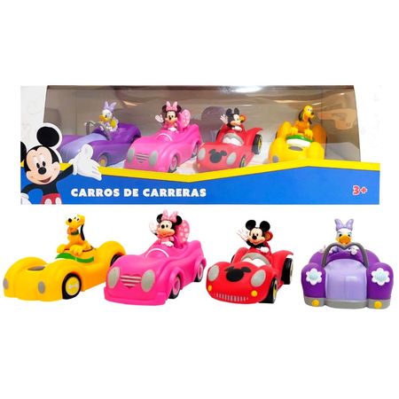 Juguete Set de Vehículos Mickey Mouse y sus Amigos 4pcs