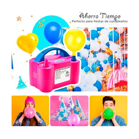 Inflador de Mano para Globos en Fucsia Y+Regalo Agendita