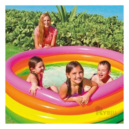 Piscina Arcoiris de PVC Alta Resistencia en Multicolor