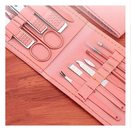 Set Portatil de Acero para el Pedicure en Rosado Y+Agendita