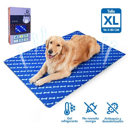 Mat con Gel de Enfriamiento Pet Cool Refrigerante 96X80 CM XL Hueso GZ9