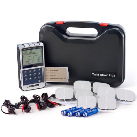 Twin Stim Plus - TEN y EMS Digital de 4 Canales y 8 Parches