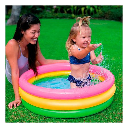 Piscina Arcoiris Acolchada para Diversion Infantil