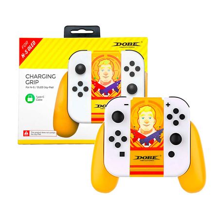 Handgrip Joy Con Para Nintendo Switch Fat y Oled Amarillo