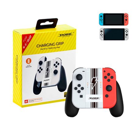 Joycon Grip Con Power Bank Para Nintendo Switch Oled Blanco