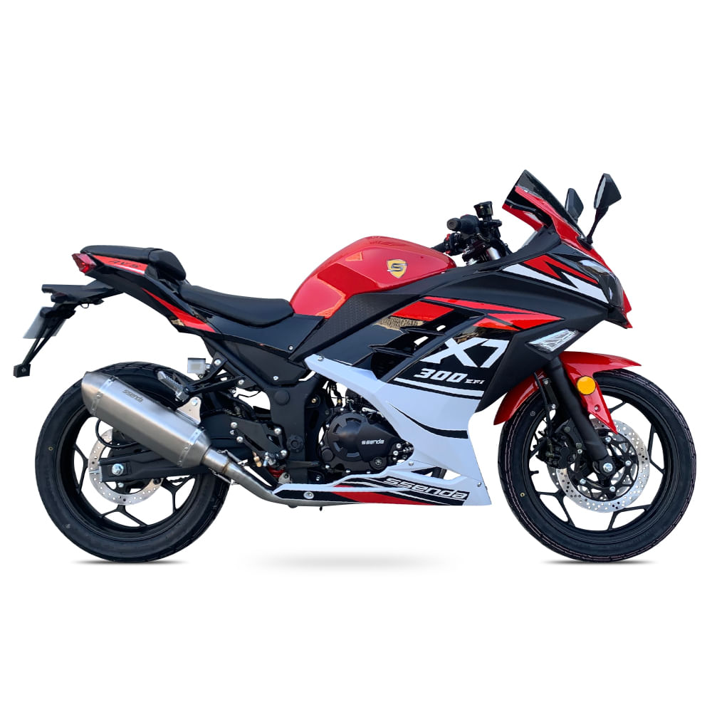 Motocicleta Ssenda Pistera SS300 X7 Negro Rojo