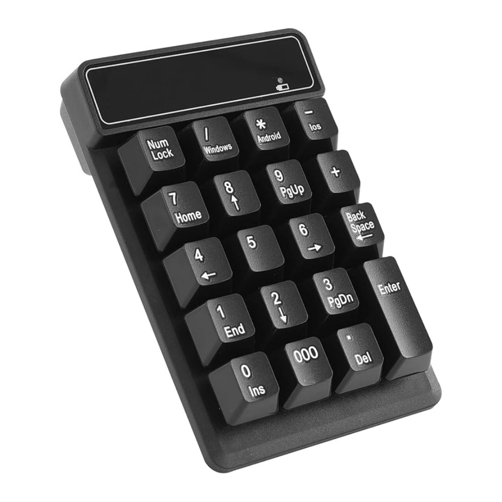 Teclado numérico inalámbrico, 19 teclas de suspensión, teclado numero de contabilidad para PC / Note