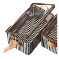 Organizador Multiusos de Ropa Caja de Almacenamiento Con Tapa y Varillas