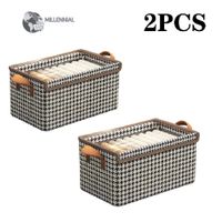 2 Pcs Organizadoras De Ropa Caja De Almacenamiento Con Tapa y Varillas