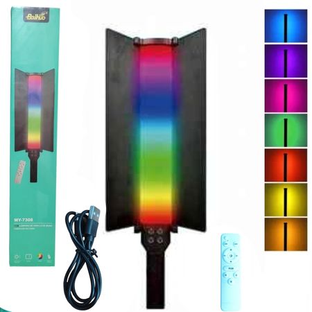 Barra de Luz Led Oled Lampara de Varilla de Mano RGB Recargable 60 cm