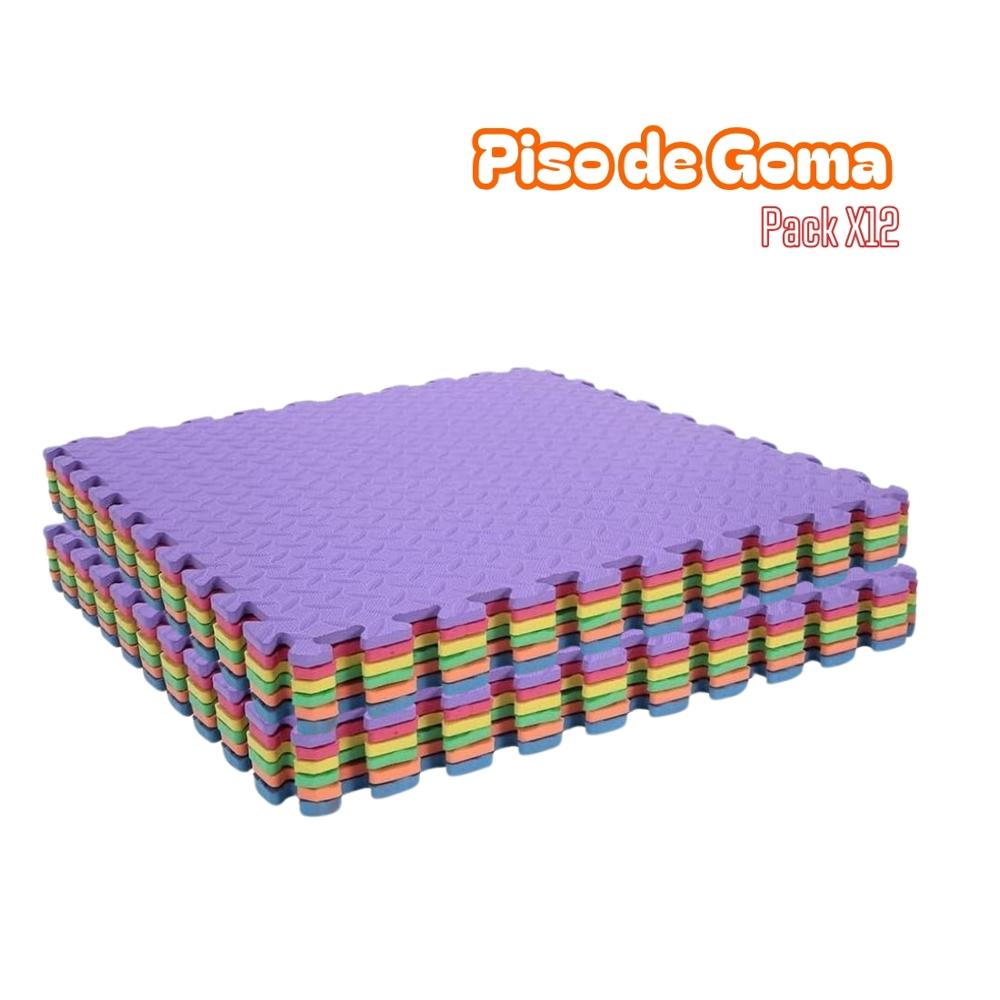 Piso de Goma para Bebé 60 x 60cm Pack por 12 Unid