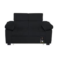 Sofá Cama Baraka Home Baltimore 1.5 Plz - Negro