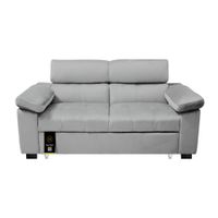 Sofá Cama Baraka Home Baltimore 2 Plz - Gris Claro