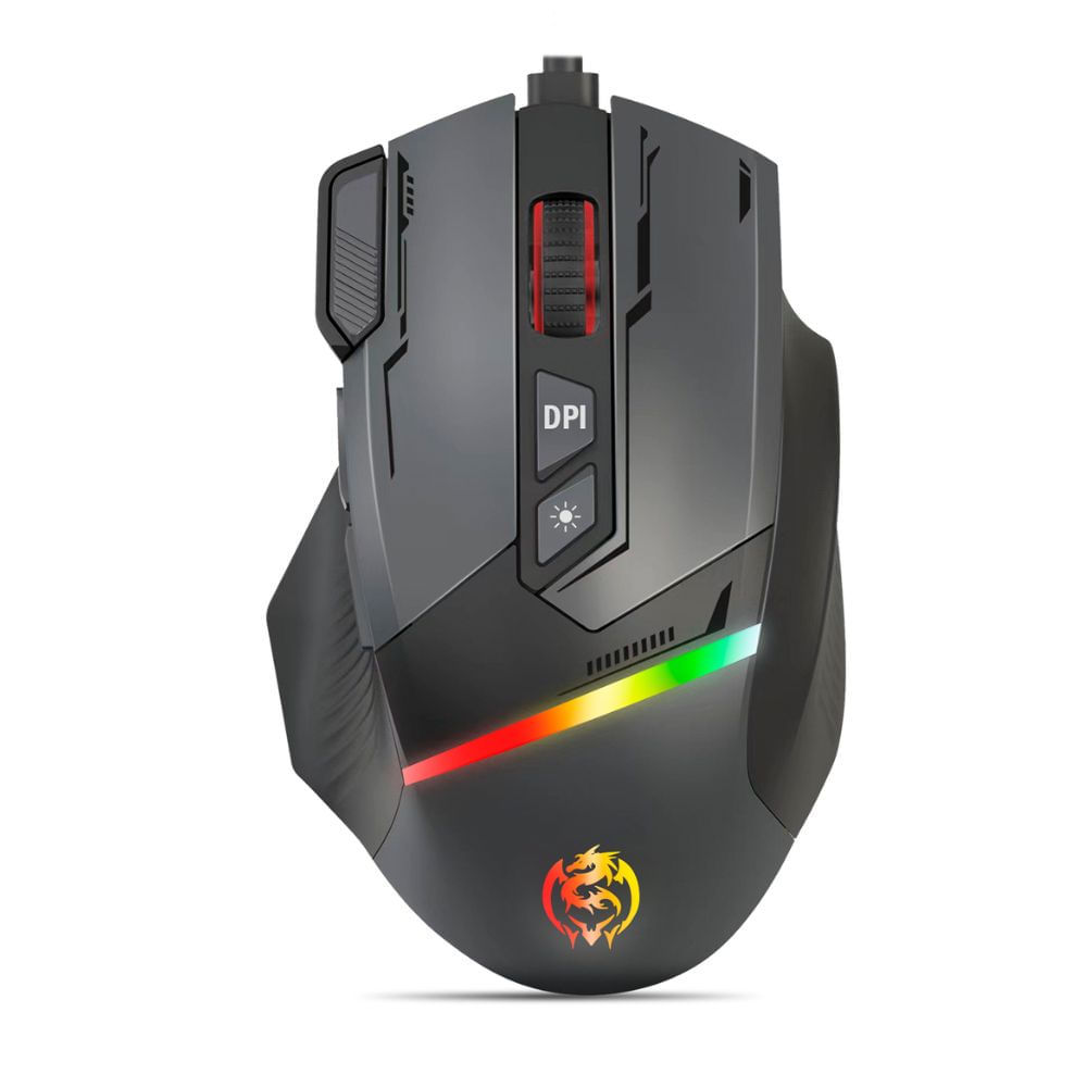Mouse Gamer Cybertel Killer 2700 DPI 8 Botones Led RGB Alambrico Negro