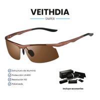 Lentes de Sol Veithdia Sniper - Polarizados - UV400 - Marrón