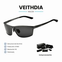 Lentes de Sol VEITHDIA Racer - Polarizados - UV400 - Gris