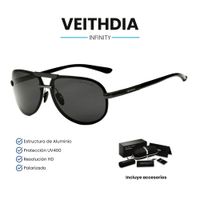 Lentes de Sol VEITHDIA Infinity - Polarizados - UV400 - Gris