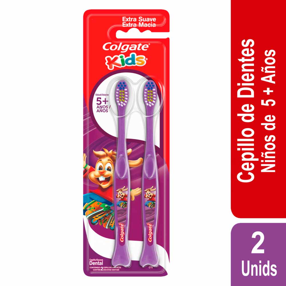 Cepillo de Dientes COLGATE Niños 5+ Años Blíster 2un