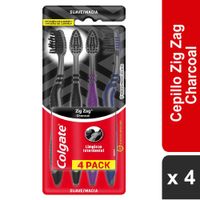 Cepillo de Dientes COLGATE Zig Zag Carbón Pack 4 un - Limpieza Profunda