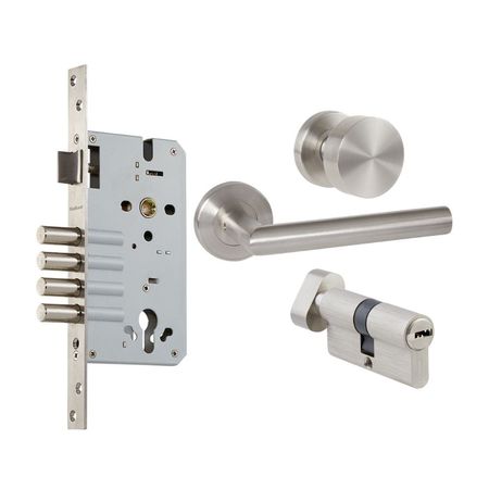 Cerradura de Embutir Palermo Simple Bronce/Acero Plata Kwikset