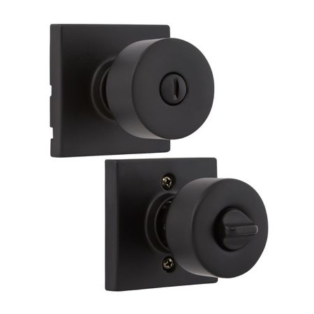 Chapa Pomo de Baño Bilbao Bronce/Acero Negro Kwikset