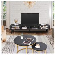 Mesa de TV 65"" Clásica TU MESITA Majer Melamina 18mm color Negro