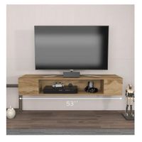 Mesa Flotante de TV 70"" TU MESITA Milton Melamina 18mm color Marrón