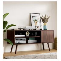 Mesa de TV Funcional 50"" TU MESITA Eva Melamina 18mm color Marrón 1 puerta