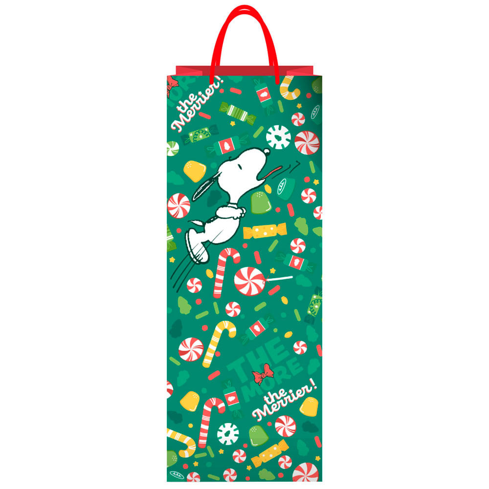 Bolsa Navideña Botella Snoopy DGREGALOS