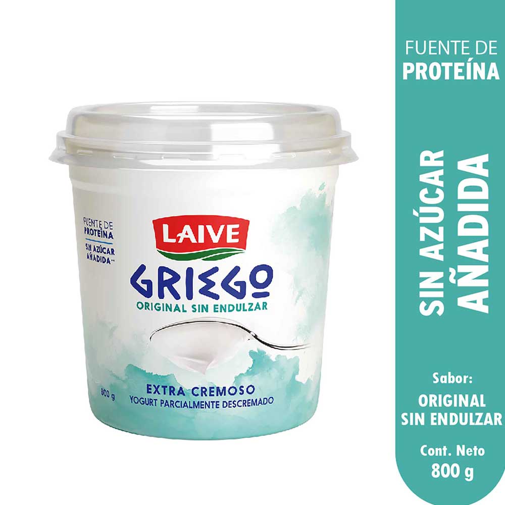 Yogurt Griego LAIVE Original sin Endulzar Pote 800g