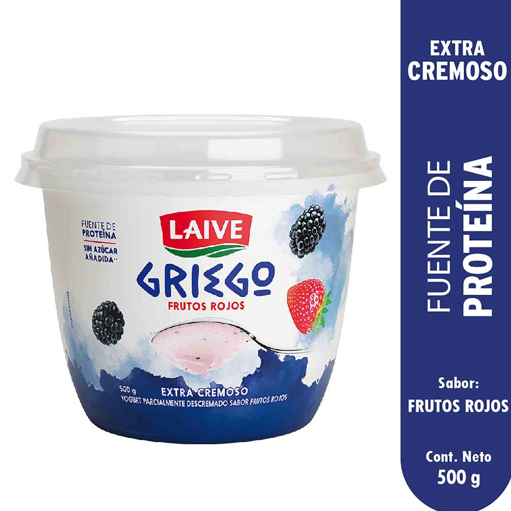 Yogurt Griego LAIVE Frutos Rojos Pote 500g