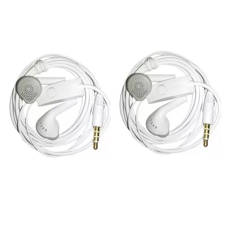 2pcs Audifonos Samsung Bass 3.5 Handfree Blanco