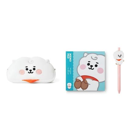 BTS BT21 RJ Stationery Jin Kpop Cartuchera Memo Lapicero