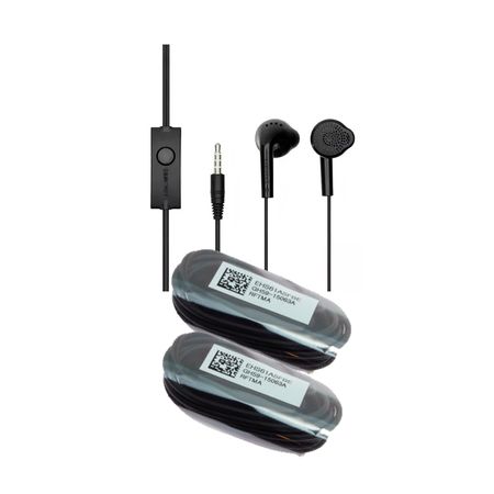 2pcs Audifonos Samsung Bass 3.5 Handfree Negro