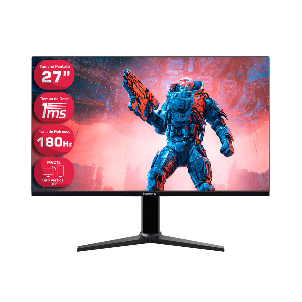 Monitor Gamer Master-G  27"" Full HD 180Hz 1Ms Posición Vertical