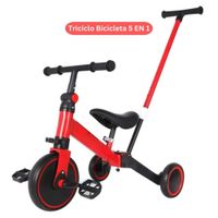 Triciclo 5 en 1 para niños color rojo