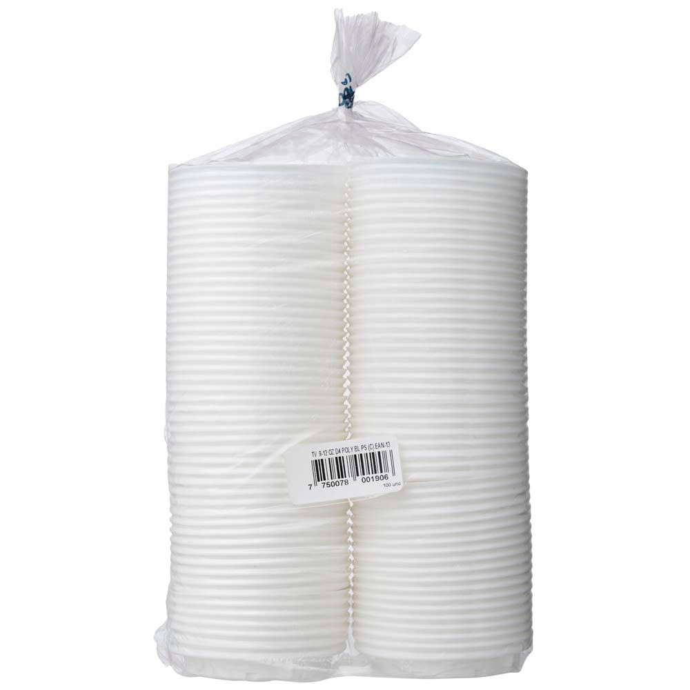 Tapa Vaso Hot POLYBAG 12Oz x100un