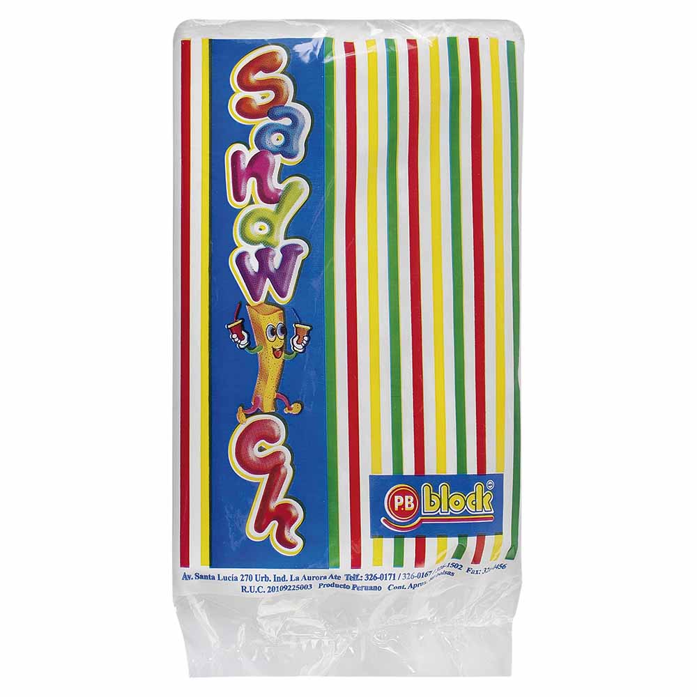 Bolsa Sandwich PB Blanca x80un