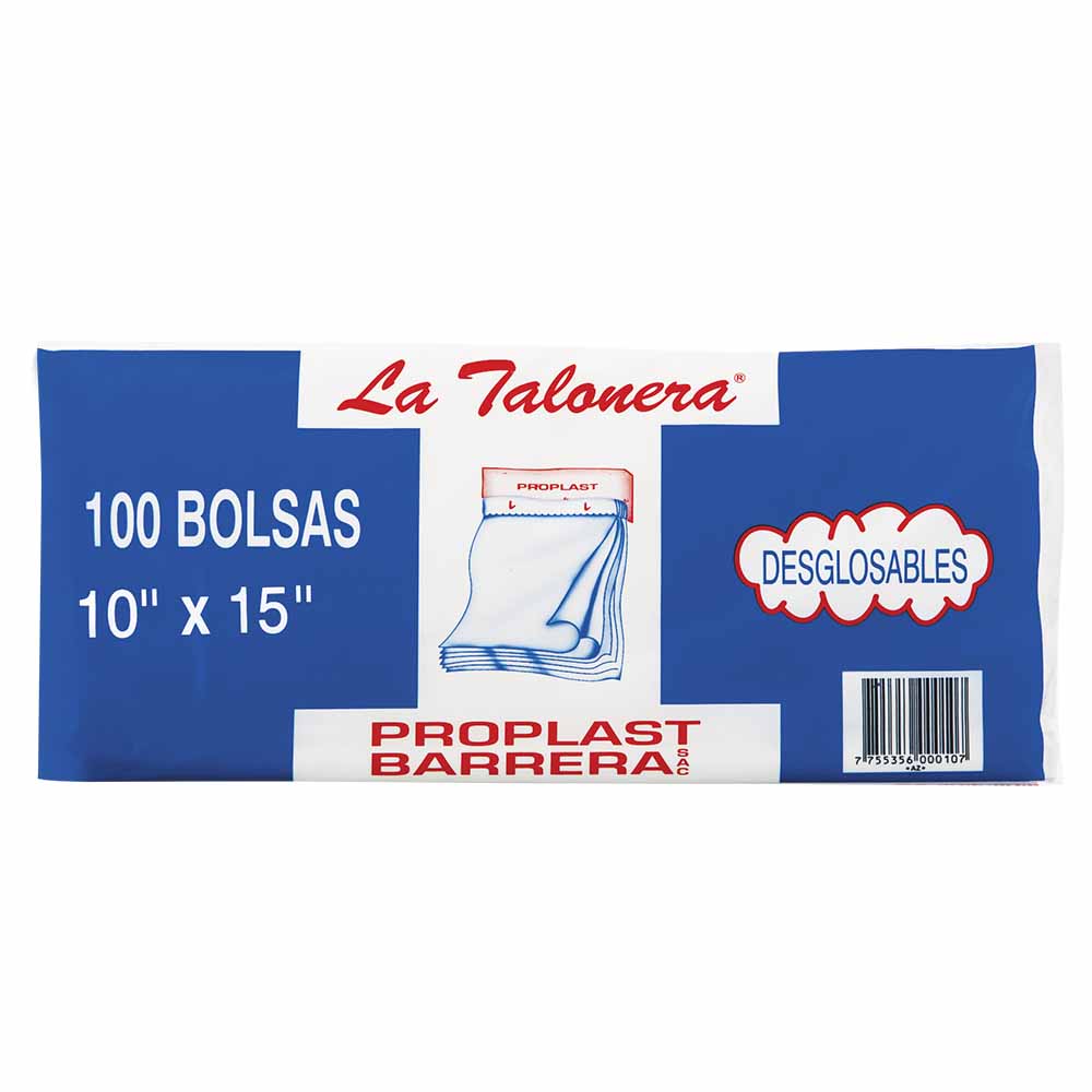 Talonera PB Transp Des 10x15 100un