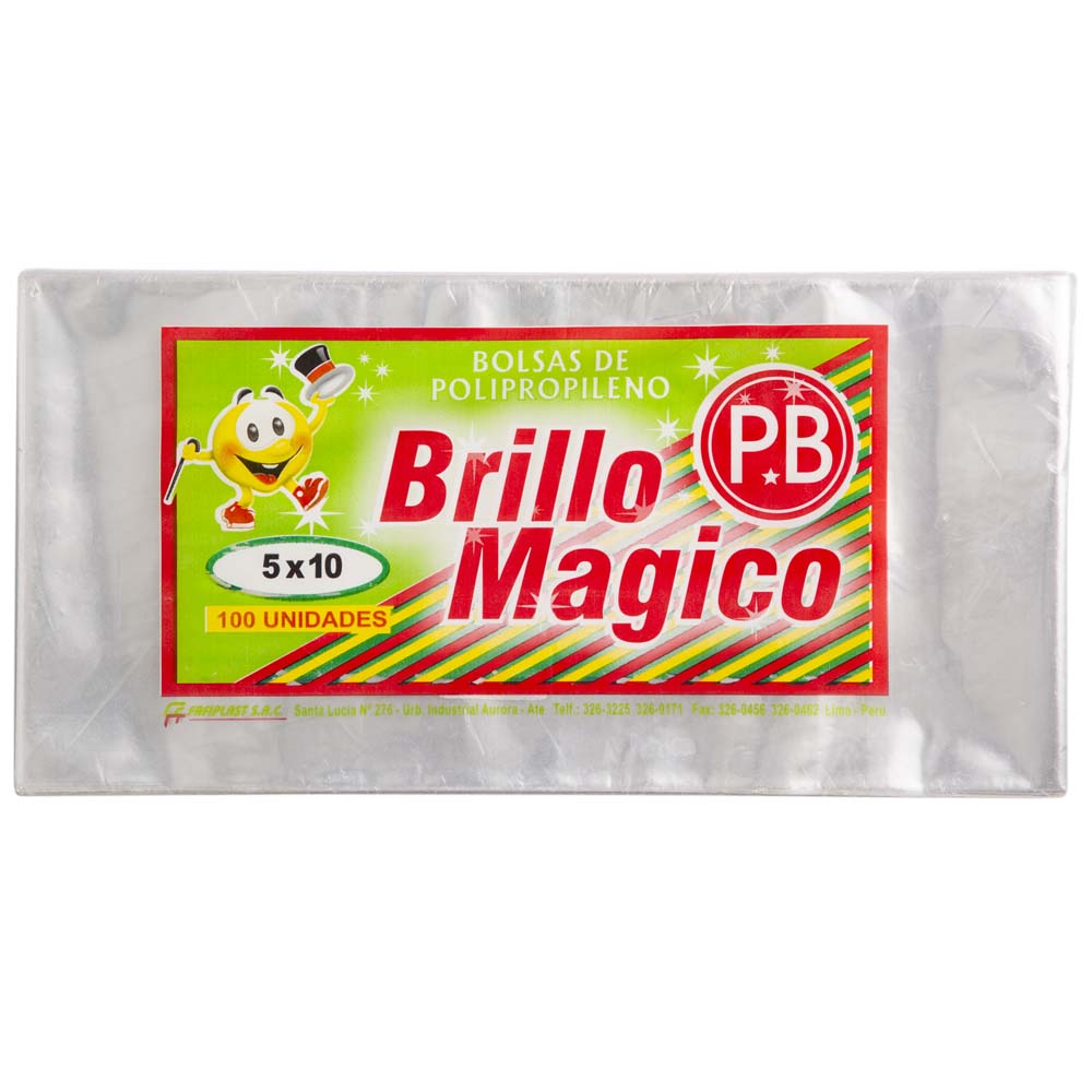 Bolsa PB Brillo Mágico 5x10 x100un