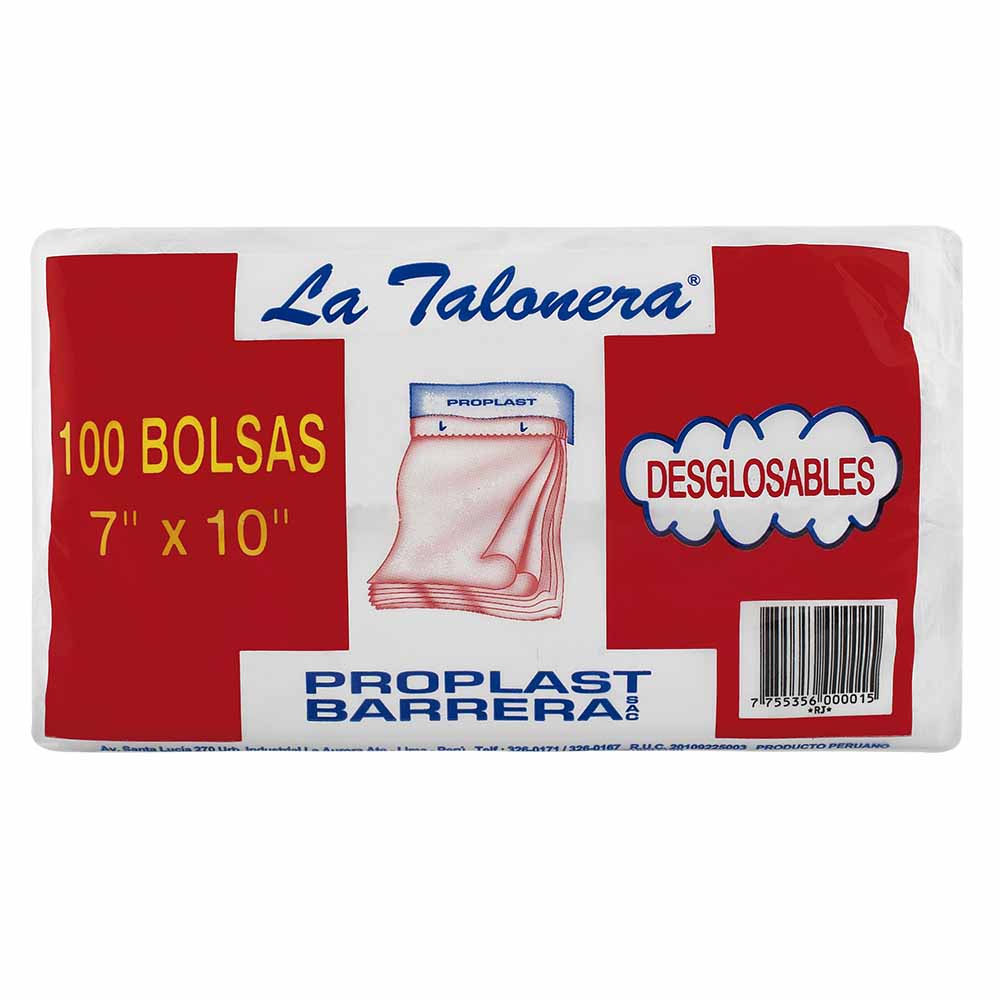 Talonera PB Bl Desglos 7x10 100un