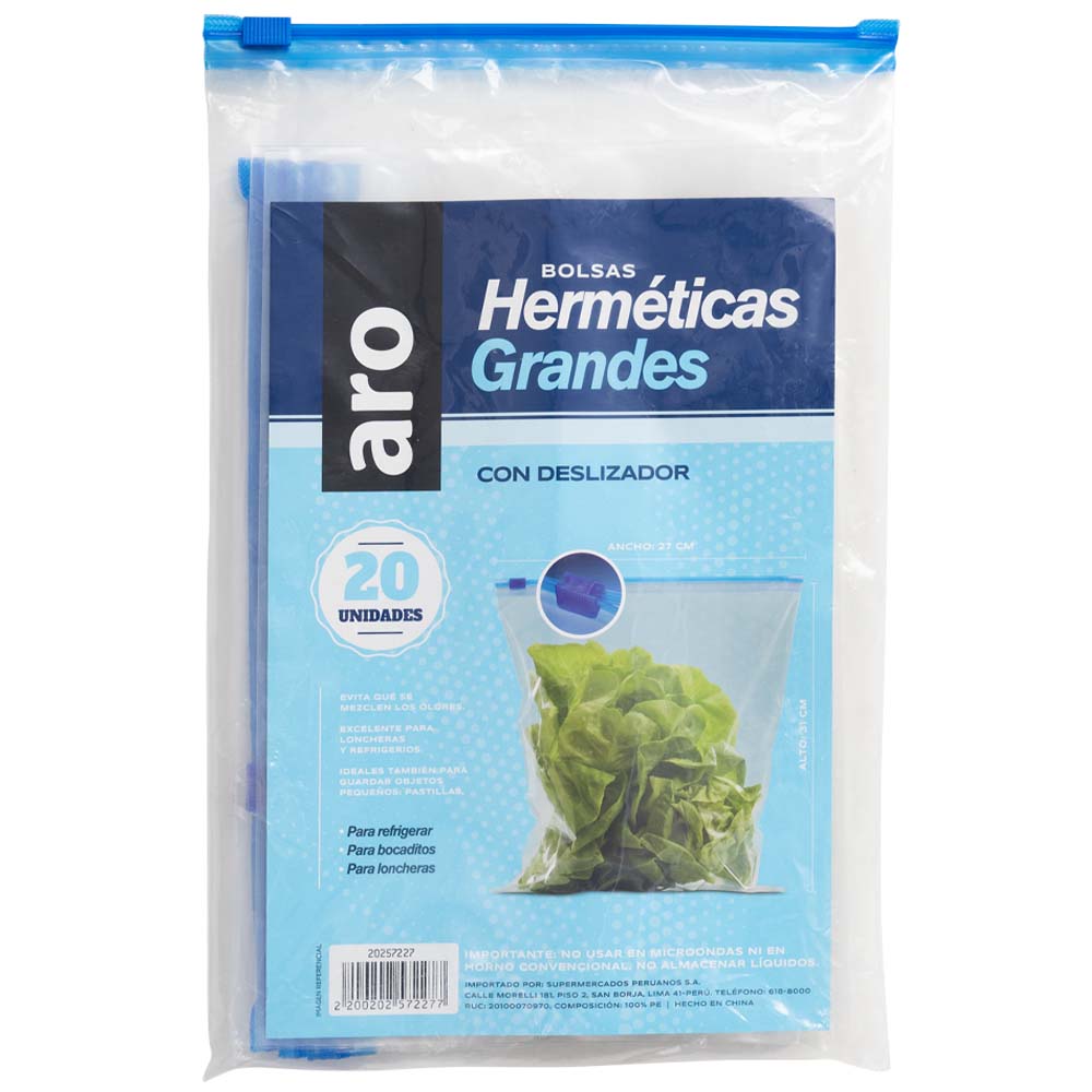 Bolsas Herméticas ARO con Cierre G x20un